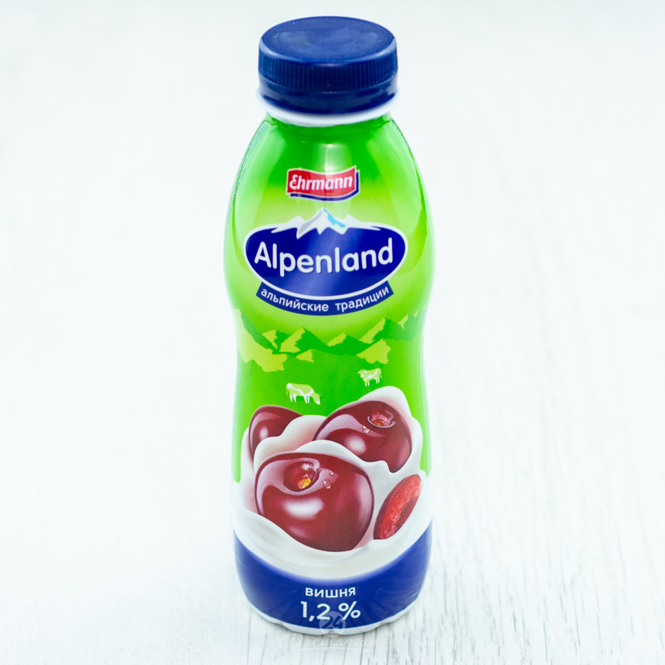 Йогурт питьевой Ehrmann Alpenland 1,2% вишня 420г 