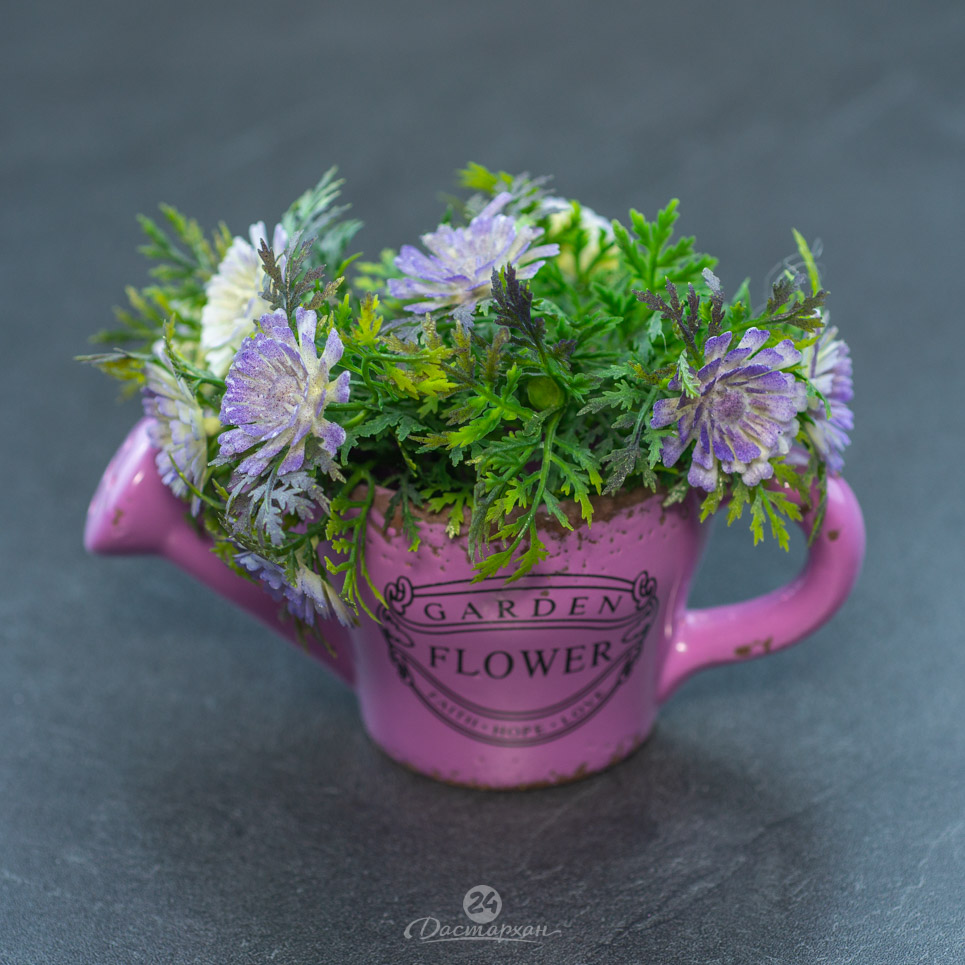 Композиция цветов для декора Geana Хризантемы,  14*8*10см розовый