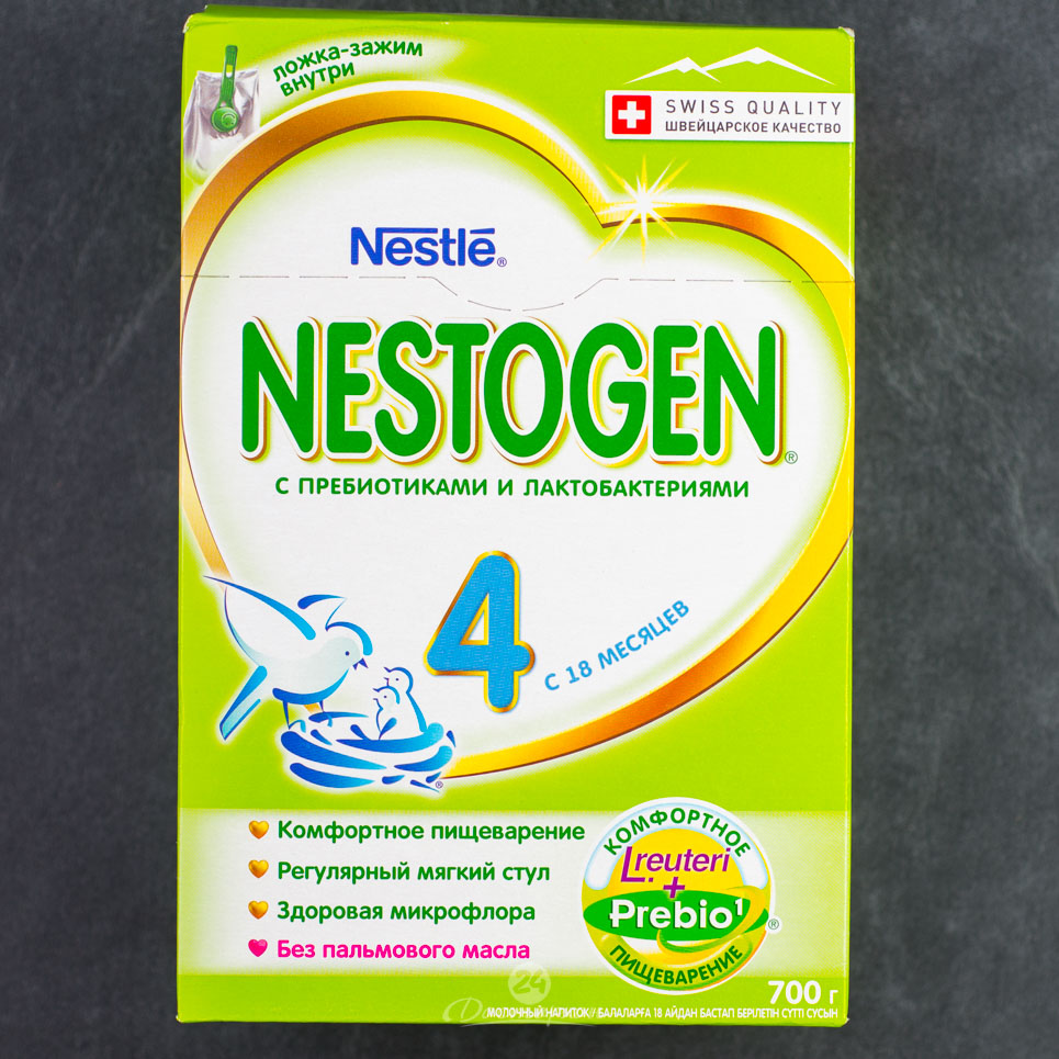 Смесь Nestle Nestogen 4 с пребиотиками 700г картон