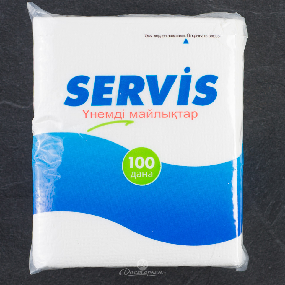 Салфетки бумажные Servis белые 100шт 1уп