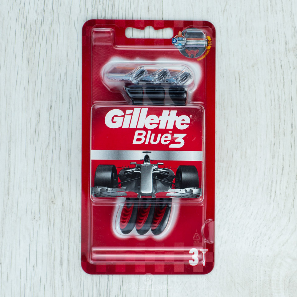 Бритва Gillette Blue 3 одноразовая 3шт. Red