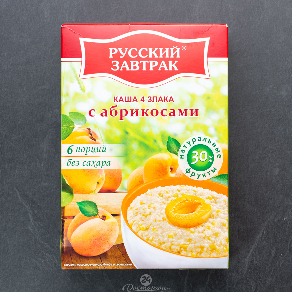 Каша 4 злака с абрикосом Русский завтрак 0,24 кг.