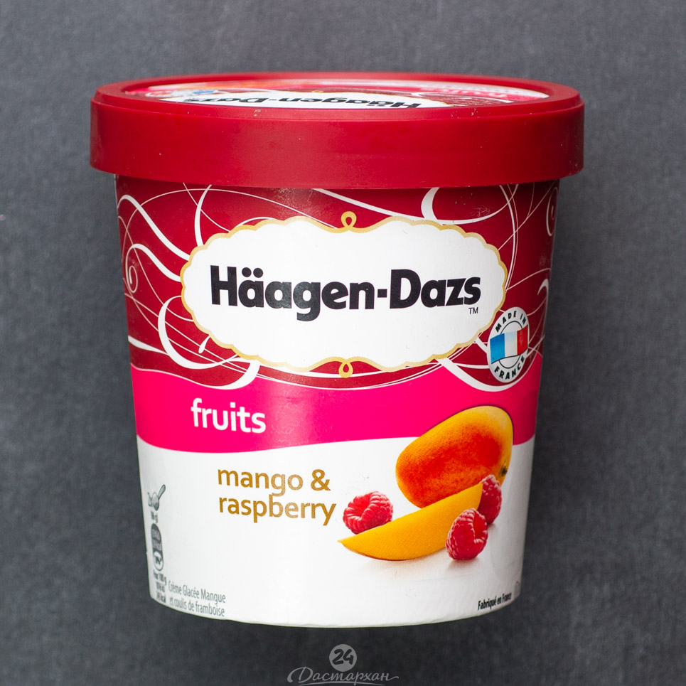 Мороженое Haagen Dazs пломбир манго и малина 500 мл(430гр) 