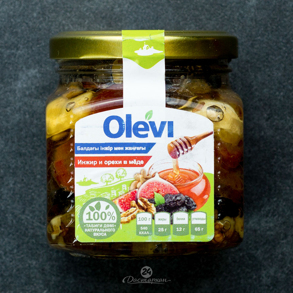 Инжир и орехи в меду Оlevi 320г ст/б