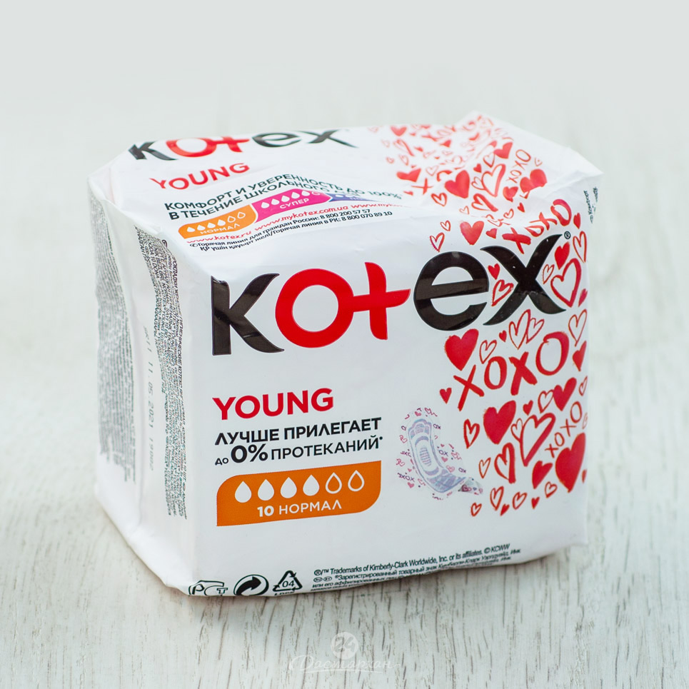 Прокладки Kotex Young Normal (4кап) 10шт
