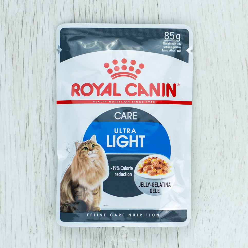Корм Royal Canin для взрослых  кошек склонных к полноте. Ultra Liгht Jelly 12X85г