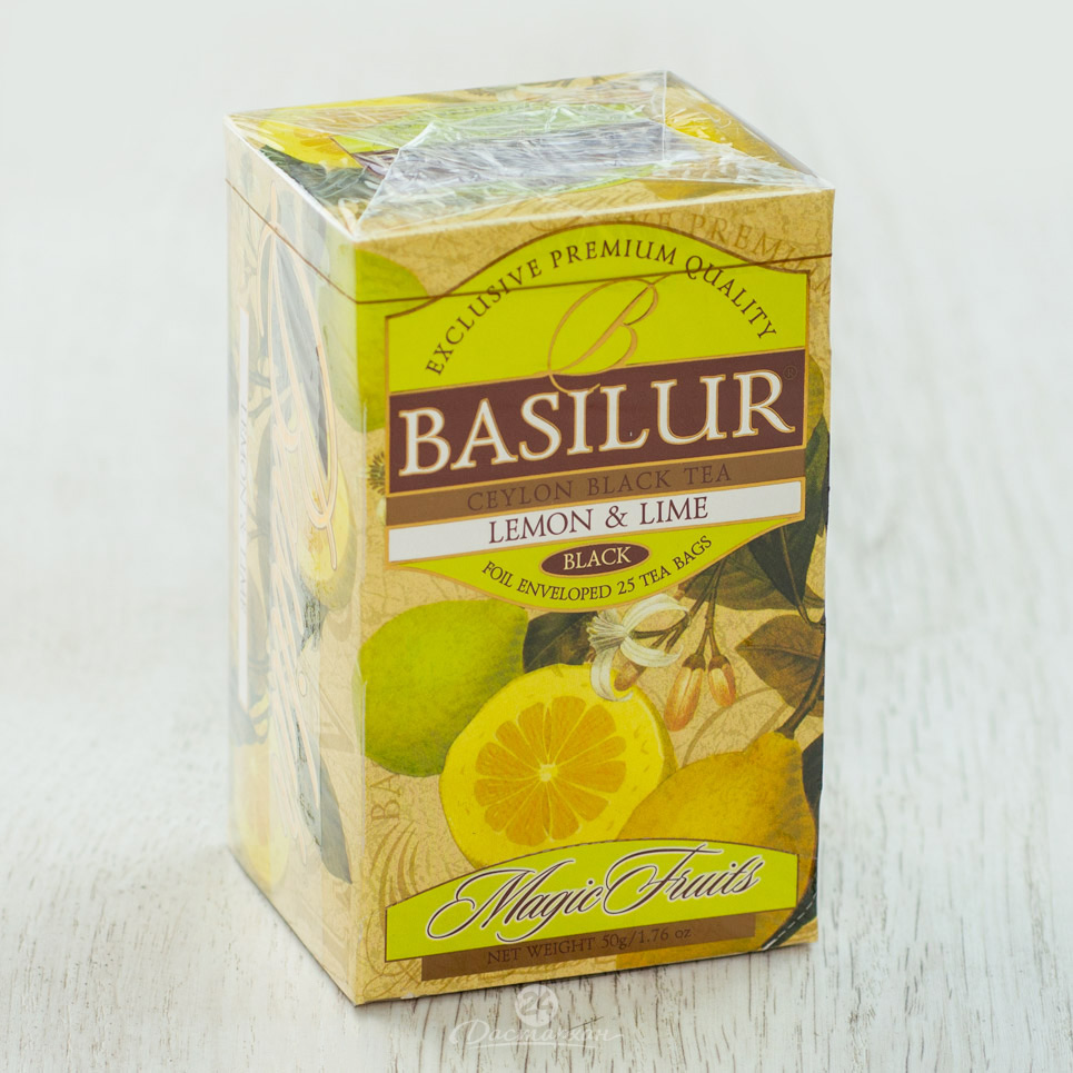 Чай Basilur Лимон-лайм гран 40г