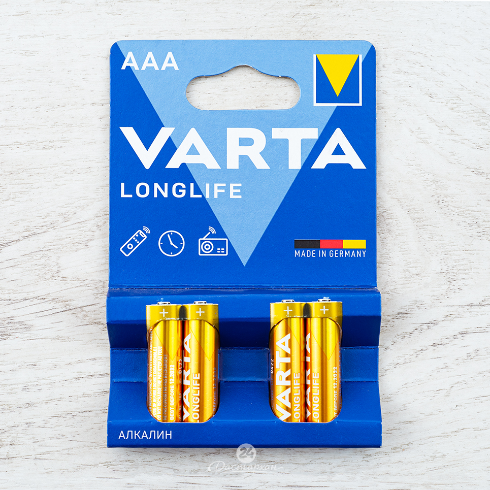 Батарейка Varta Longlife Extra AAA 4шт