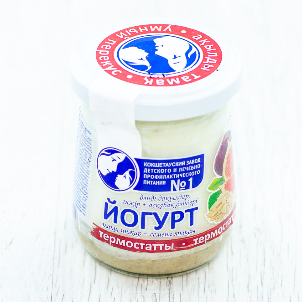 Йогурт термостатный ДЛПП Злаки-инжир+семена тыквы 1,5% 180г с/б