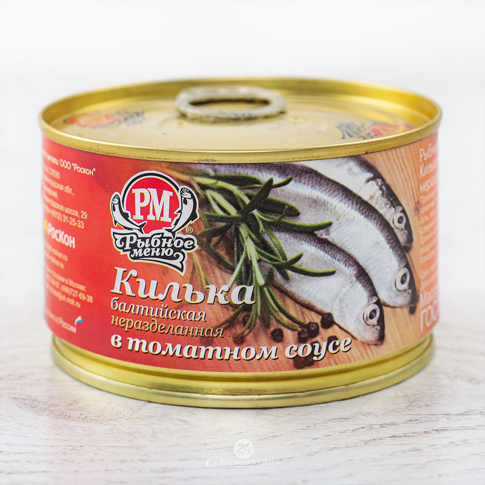 Килька Рыбное меню балтийск в томат соусе 230г ж/б