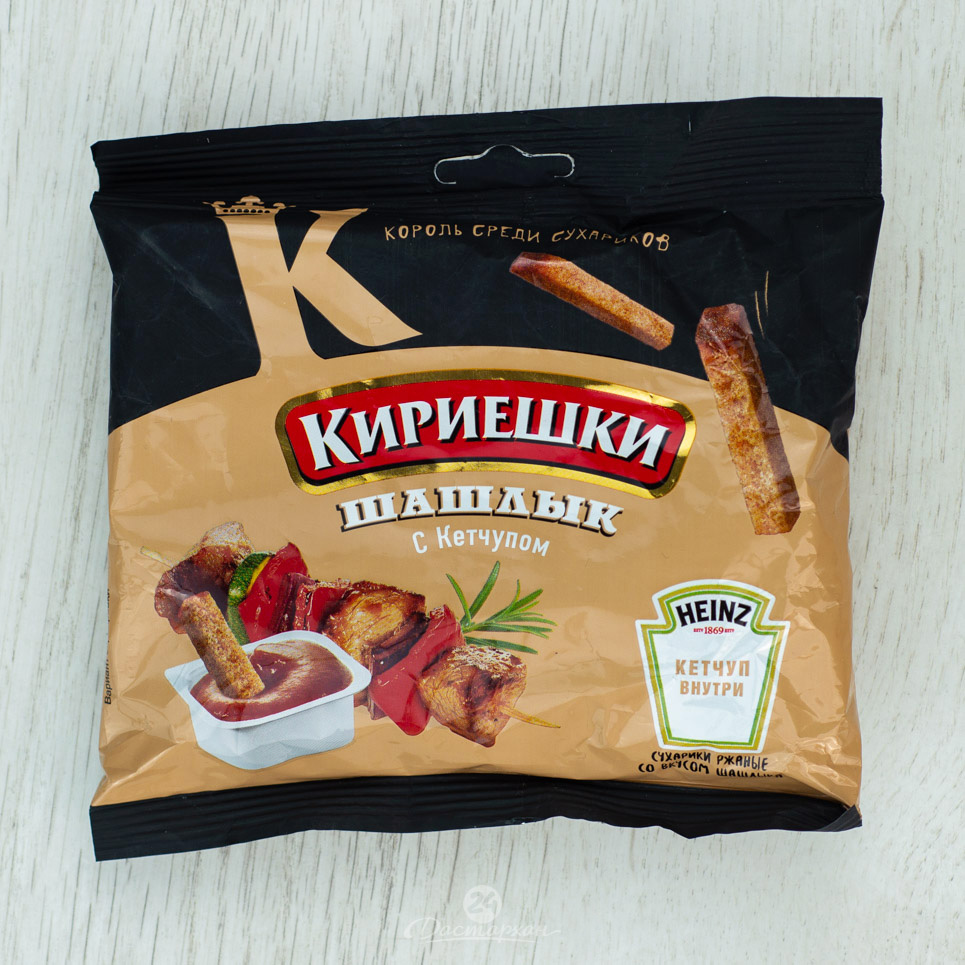 Сухарики Кириешки Heinz шашлык с кетчупом 60г м/у
