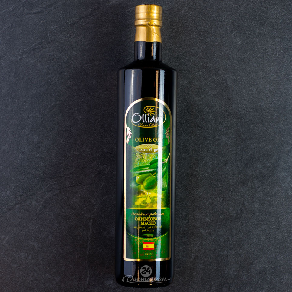 Масло оливковое Olliani Extra Virgin 750мл первый холодный отжим