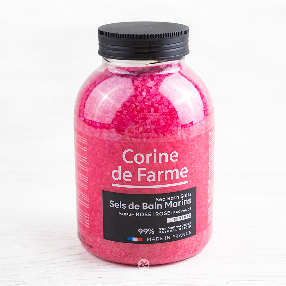 Соль д/ванны Corine de Farme Роза 1,3кг п/б