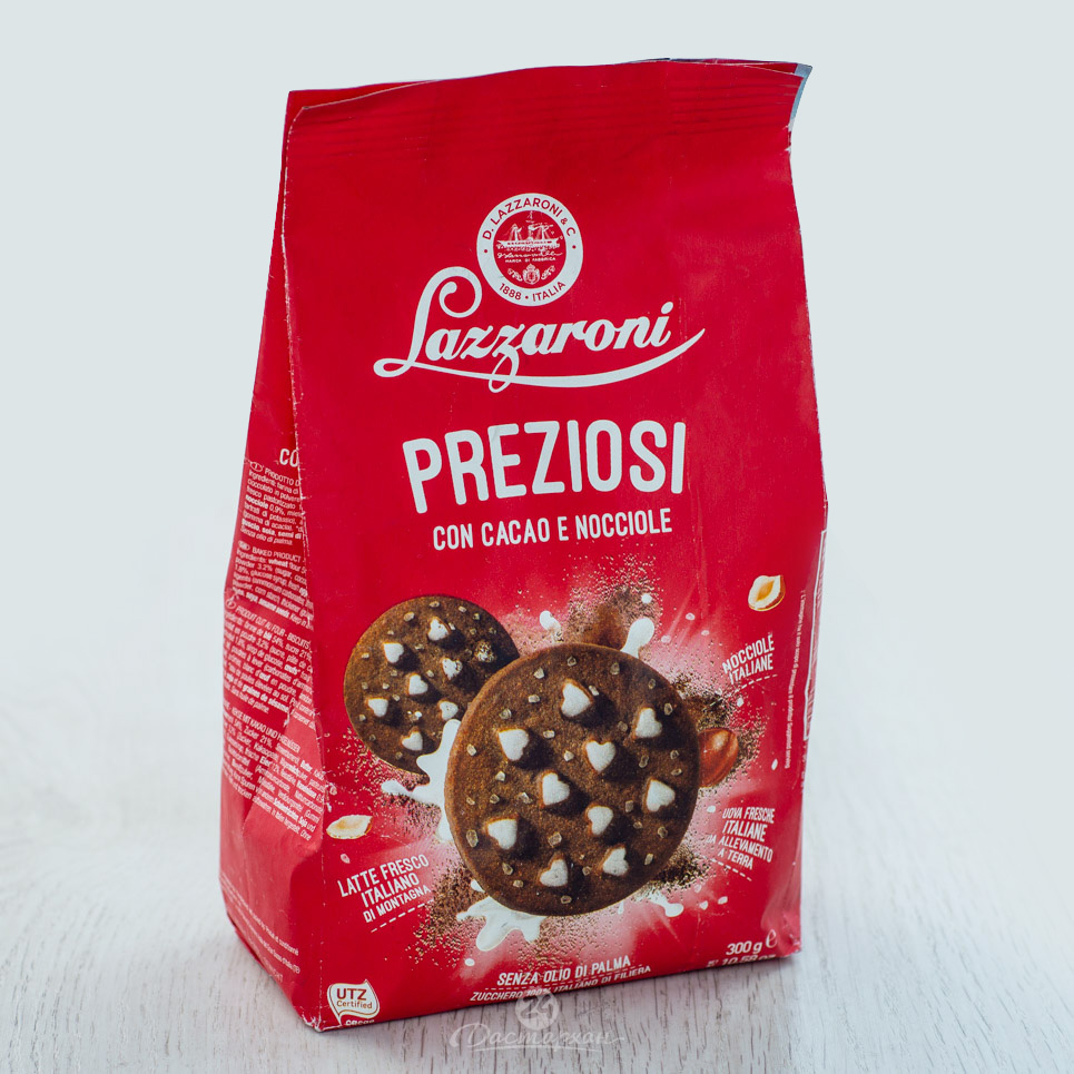Печенье Lazzaroni Preziosi с фундуком 300г