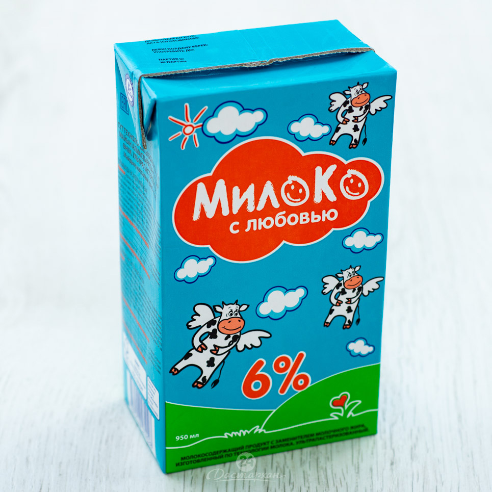 Молоко Милоко т/п 6% 0,95л.