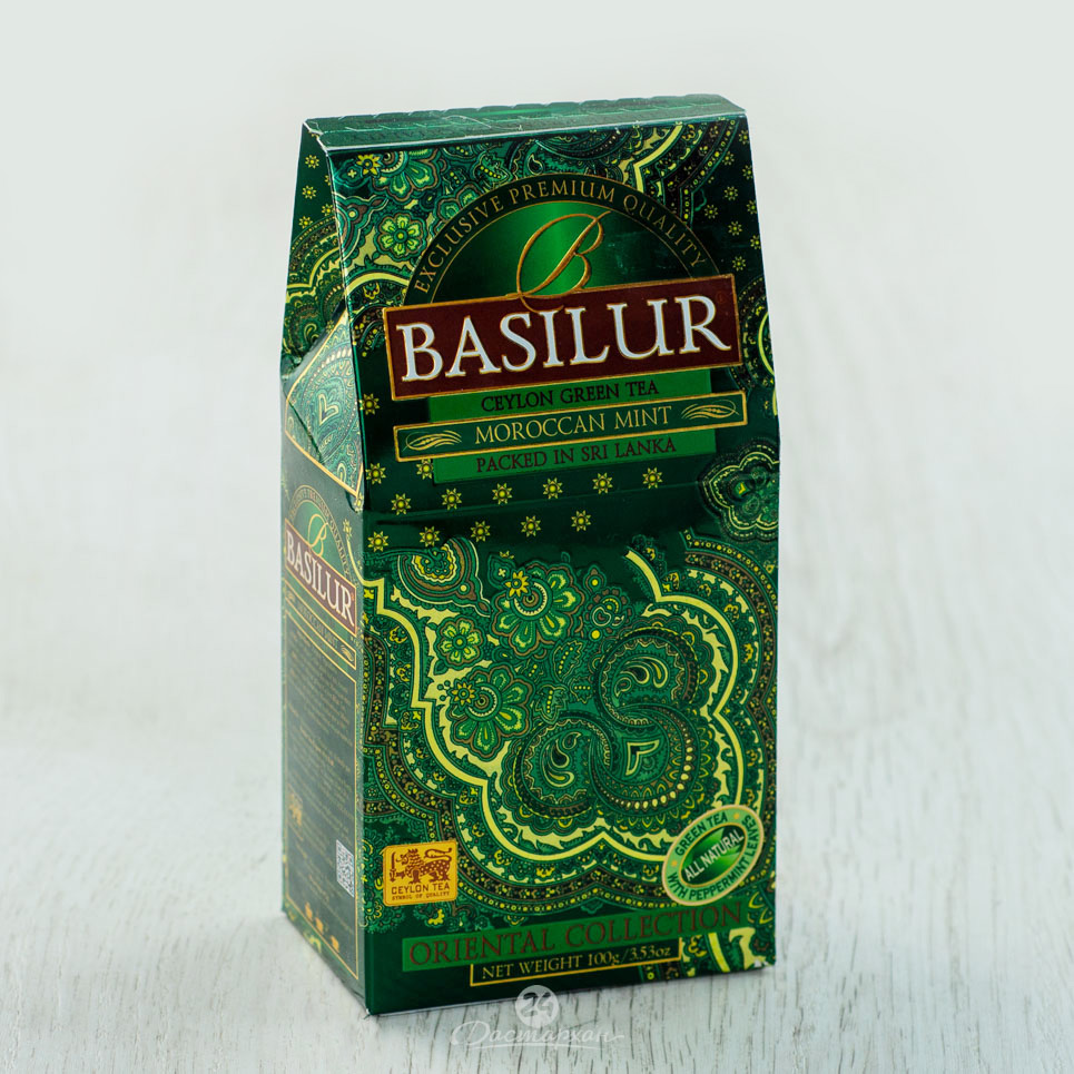 Чай зелен Basilur Восточная коллекция Марокканская мята лист 100г картон