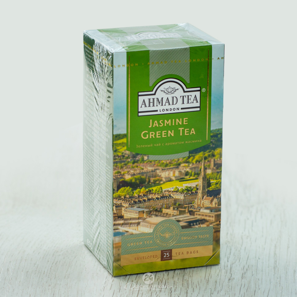 Чай Ahmad Tea зелен 25пак*2г жасмин пак 50г картон
