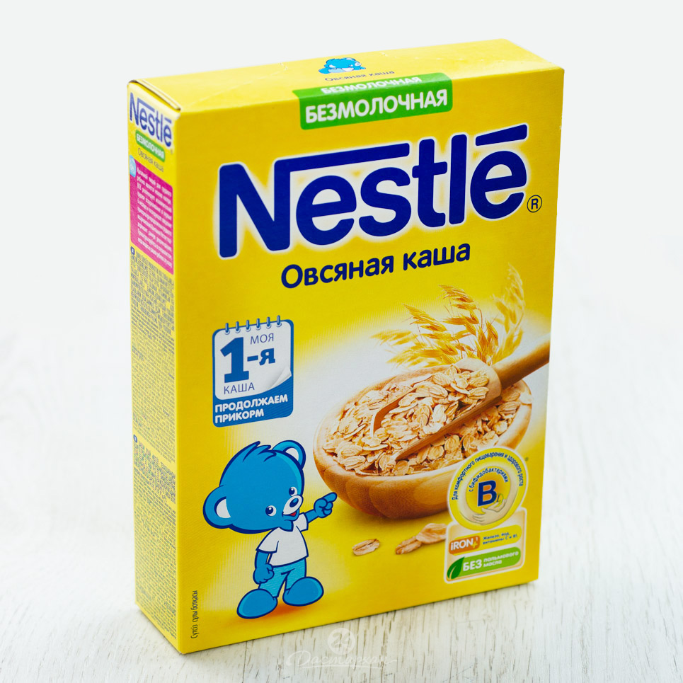 Каша Nestle безмол.овсяная 200г картон
