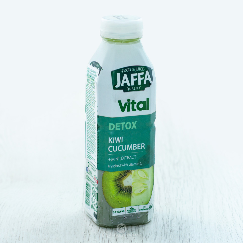 Напиток сокосодержащий Jaffa из киви с экстрактом огурца и мяты с витамином С 0,5л