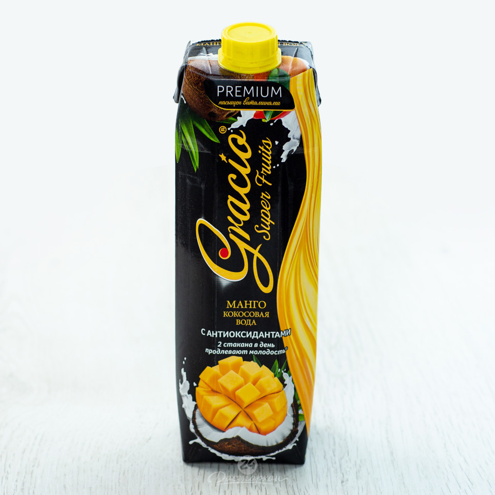 Сок Gracio манго-кокосовая вода с антиоксидантами 0,95л