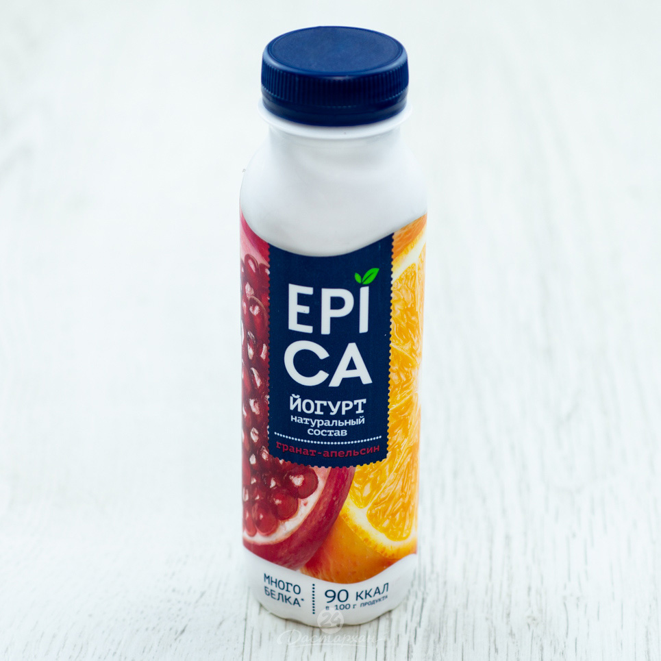 Йогурт питьевой EPICA гранат-апельсин 2,5% 290гр