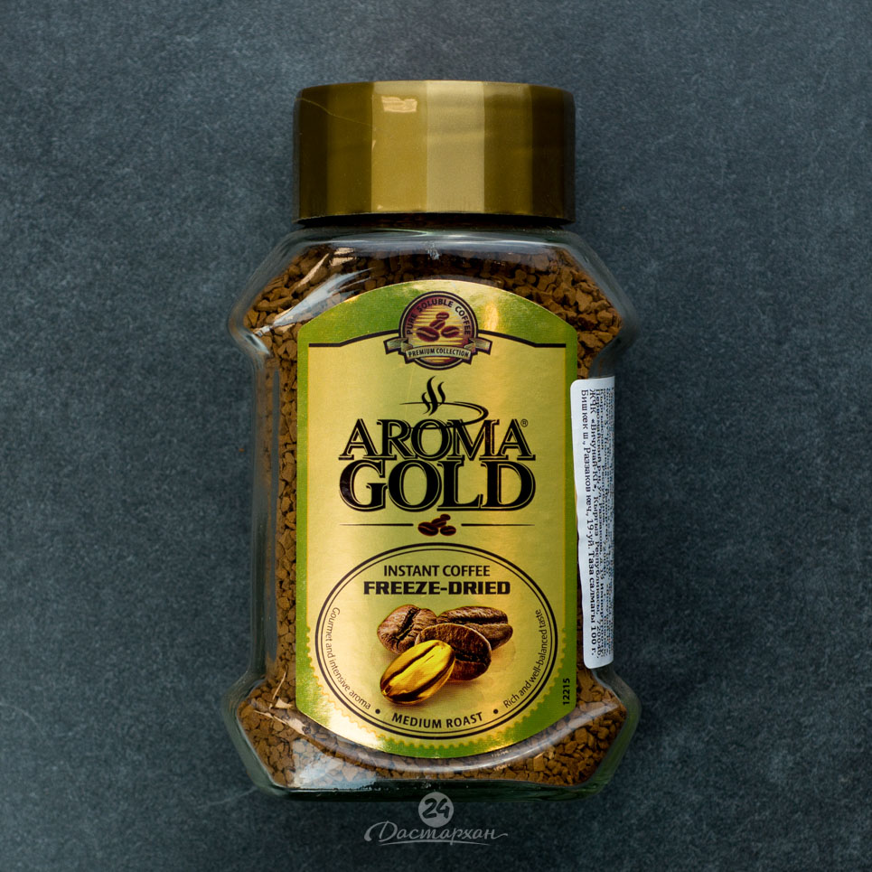 Кофе Aroma Gold растворимый сублимированный 100г  ст/б 