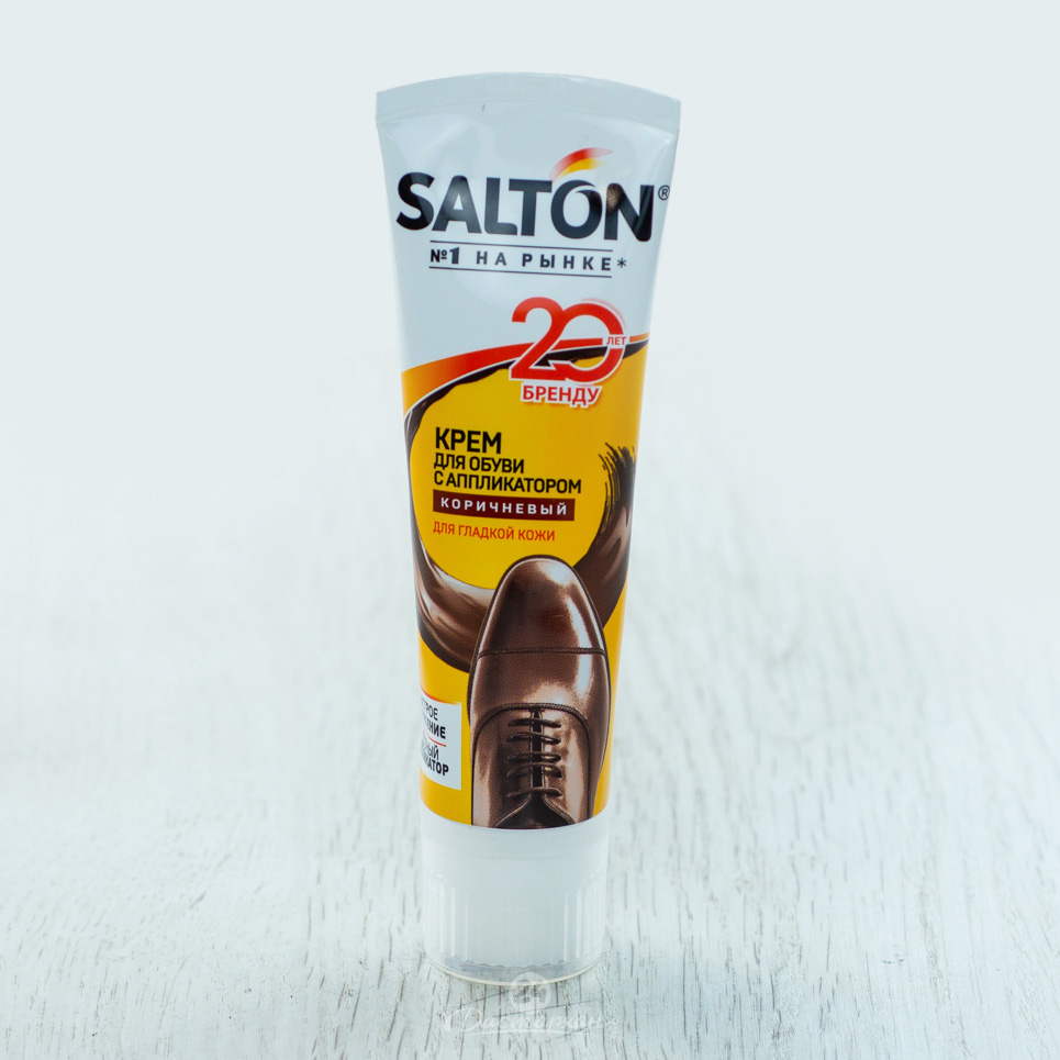 Крем д/обуви Salton с норковым маслом коричневый 75мл туб