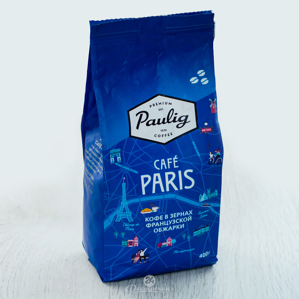 Кофе Paulig Cafe Paris зерно 400г м/уп 