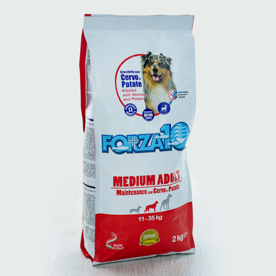 Корм Forza для взрослых собак средних пород из оленины с картофелем Med.Maint.cer/pat 2 кг.