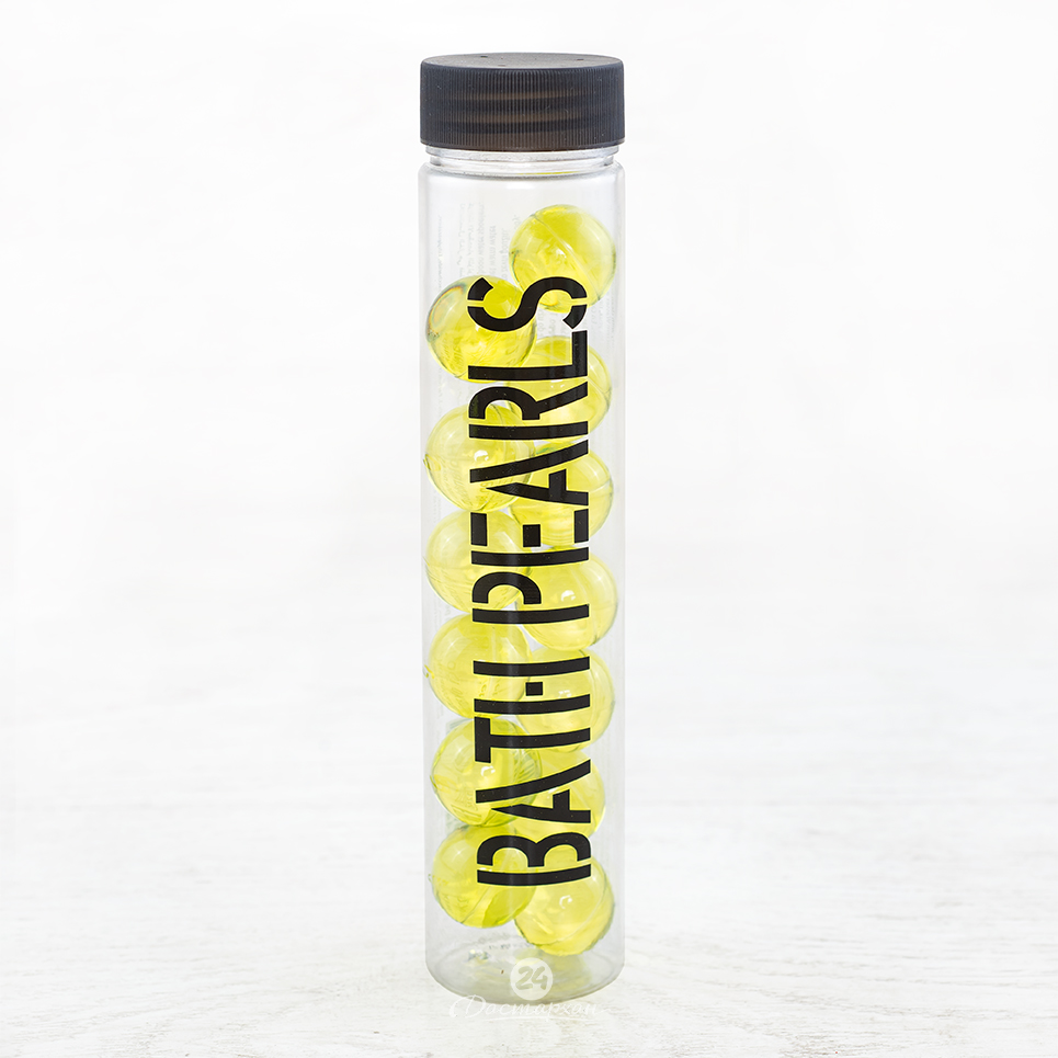 Жемчуг для ванны Stackable  13 шариков - прозрачный лимонный (лайм-киви)