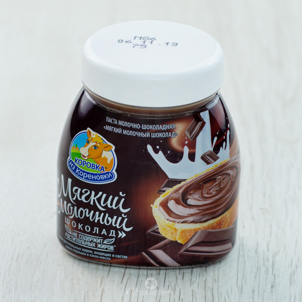 Паста молочно-шоколадная Коровка из кореновки Мягкий молочный шоколад 15% 330г