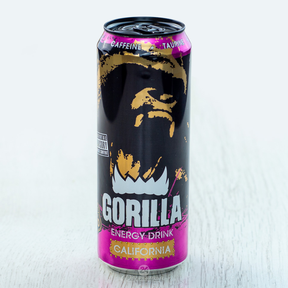 Напиток энергетический Gorilla California 0,45л ж/б