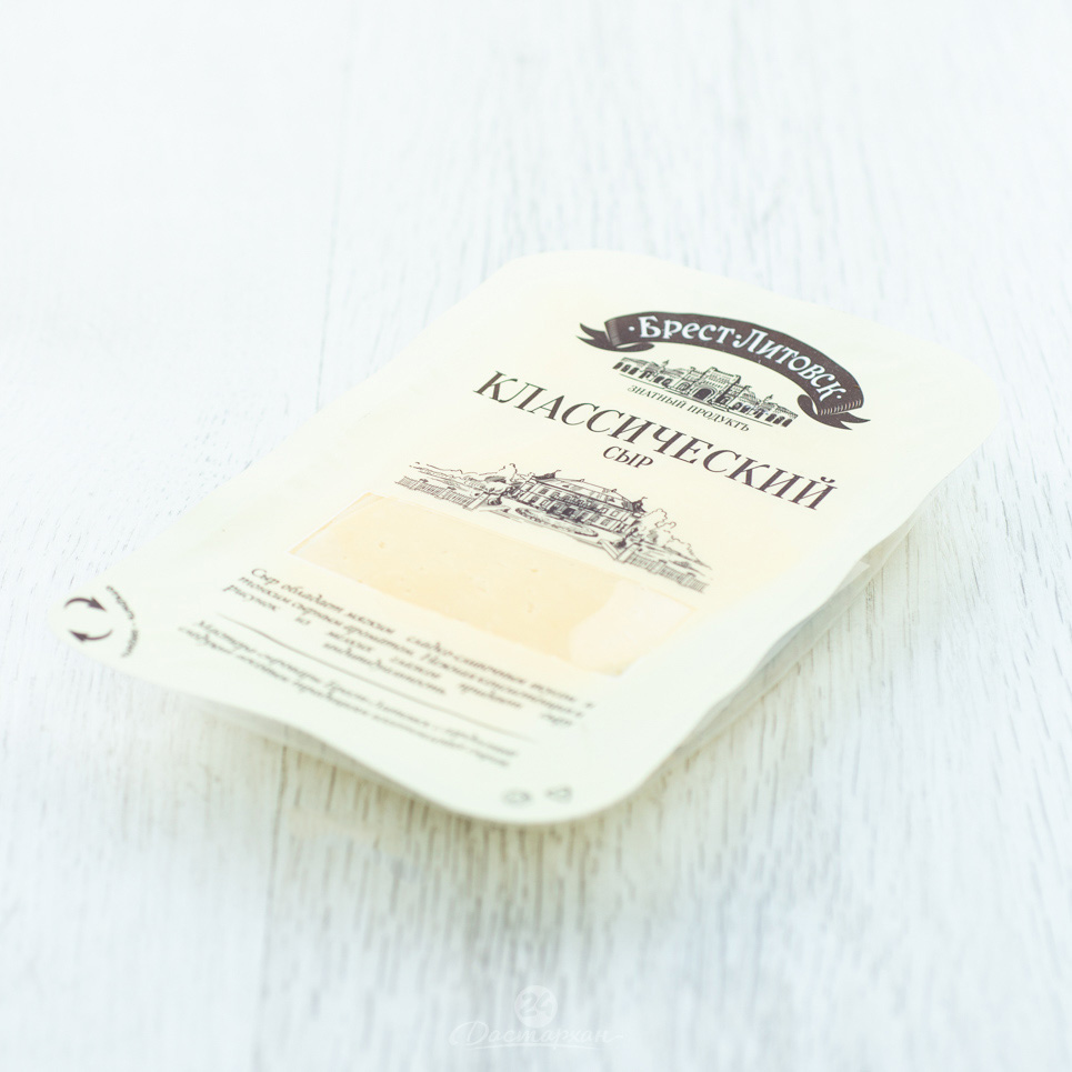 Сыр Брест-Литовск классический 45% нарезка 150г шт