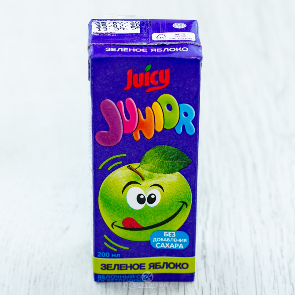 Нектар Juicy Junior яблоко 0,2л т/п