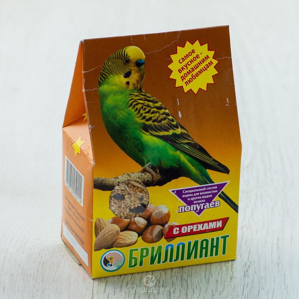 Корм Бриллиант для попугаев с орехами 400 г 1107865
