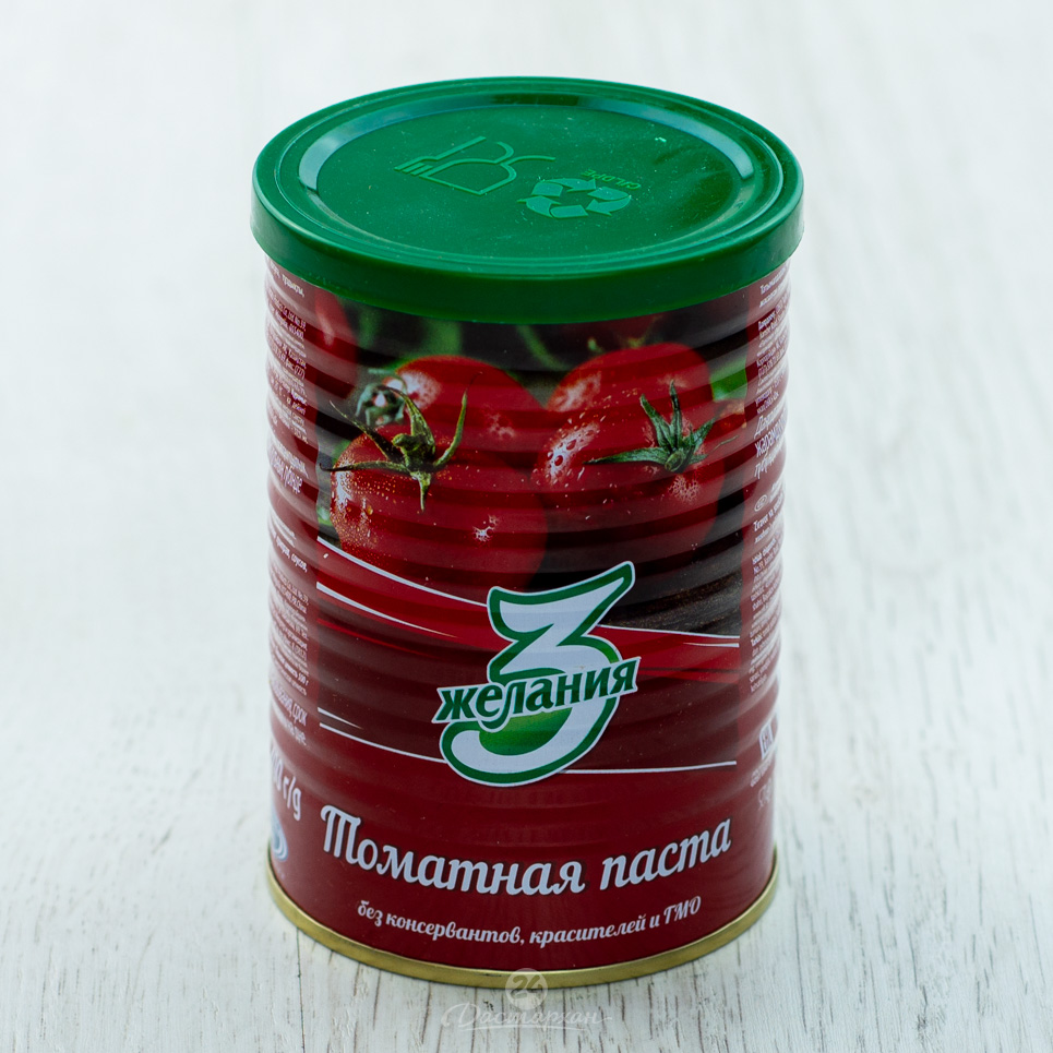 Паста томатная 3 желания 400г ж/б