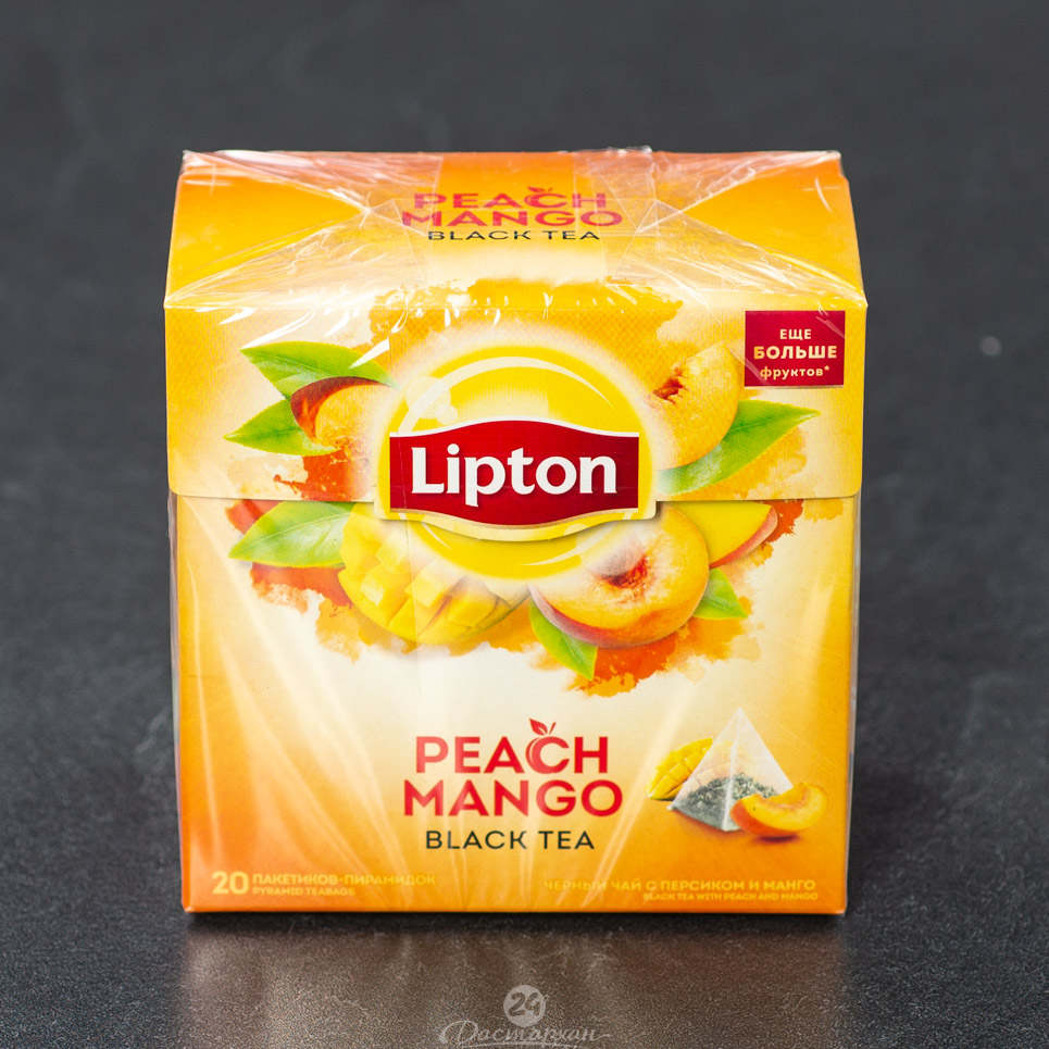 Чай черн Lipton персик-манго пак 20шт