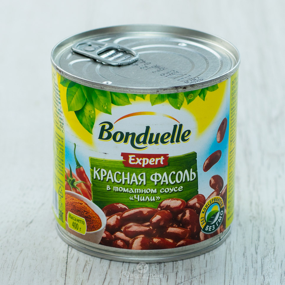 Фасоль консервированная Bonduelle в соусе Чили 400г ж/б
