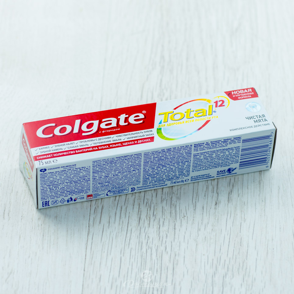Паста зубная Colgate total 12 чистая мята 75мл упак