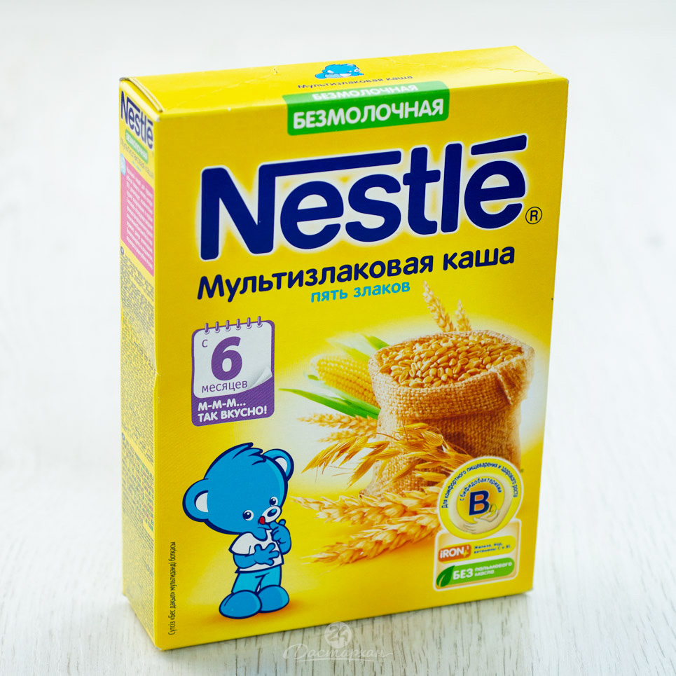 Каша Nestle Безмол. 5 злаков 200г картон