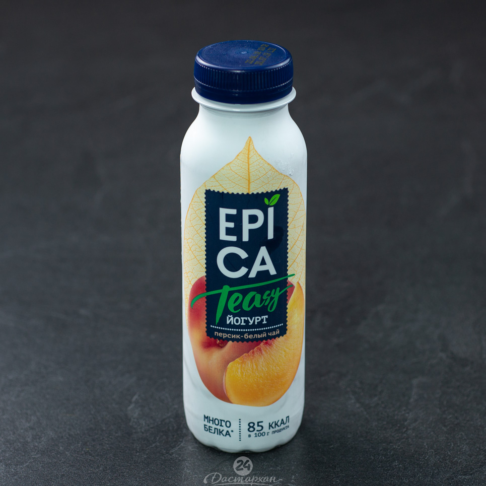 Йогурт питьевой EPICA Teasy персик-белый чай 2,5% 290г