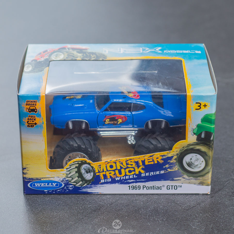 Игрушка Welly модель машины 1:38 Pontiac GTO Wheel Monster