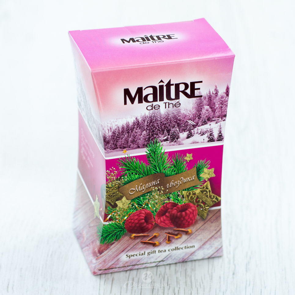 Чай Maitre De The черный Малина и гвоздика 90г