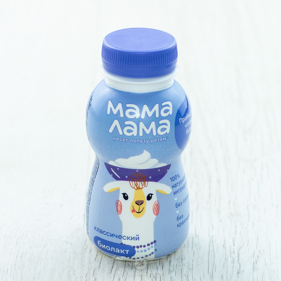 Напиток кисломолочный Мама Лама Биолакт классический 4,5% 200г 