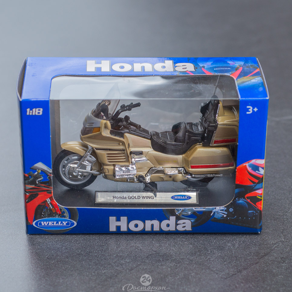 Игрушка Welly модель мотоцикла 1:18 Honda Gold Wing