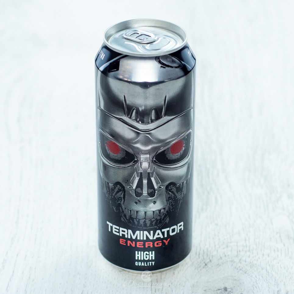 Напиток энергетический Terminator Energy с газом 0.5л ж/б