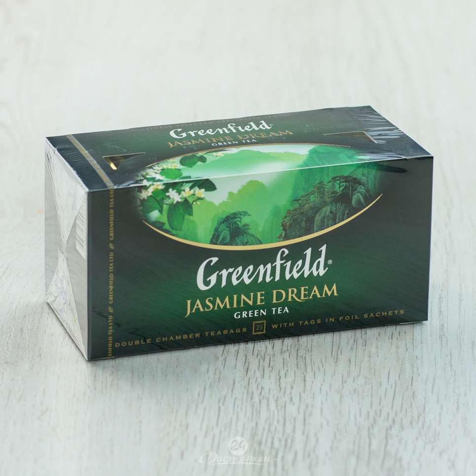 Чай Greenfield зелен жасмин лист 50г картон