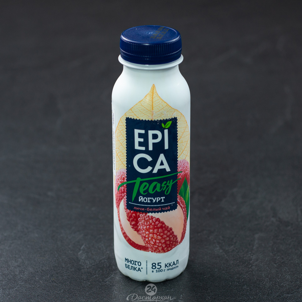 Йогурт питьевой EPICA Teasy личи-белый чай 2,5% 290г