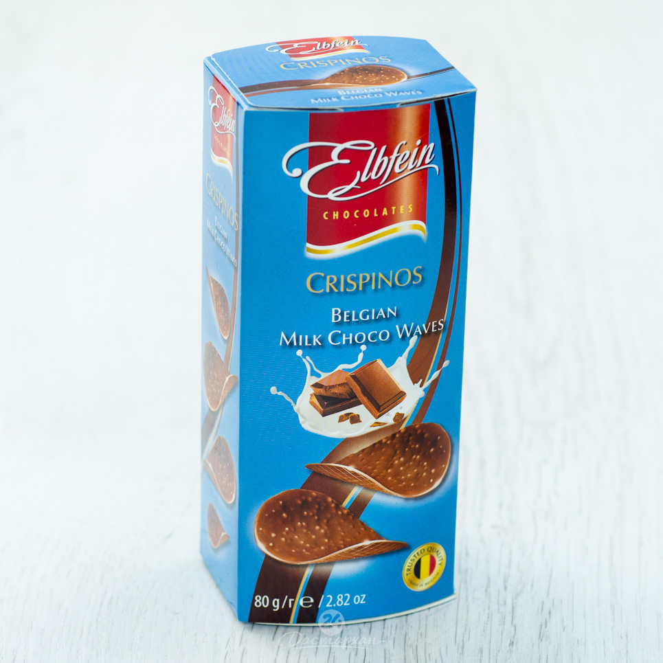 Чипсы шоколадные Elbfein молочный шоколад , 80г