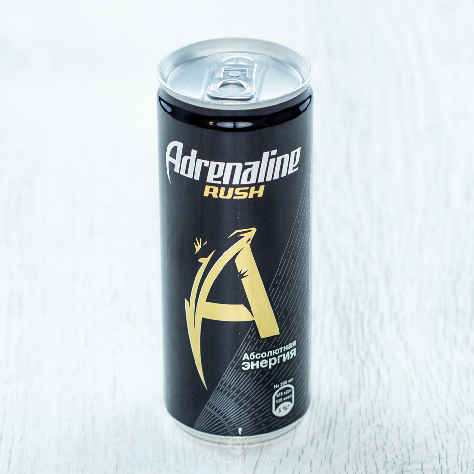Напиток энергетический Adrenaline Rush с газом 0,25л ж/б 